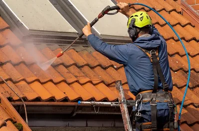 Démoussage et hydrofuge de toiture à Saman